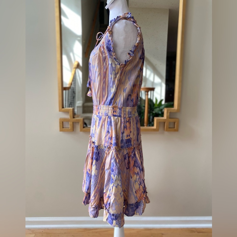 Dear John Anthropologie Melodie Tiered Ruffle Dress in Southwest Meadow Medium - Picture 5 of 16